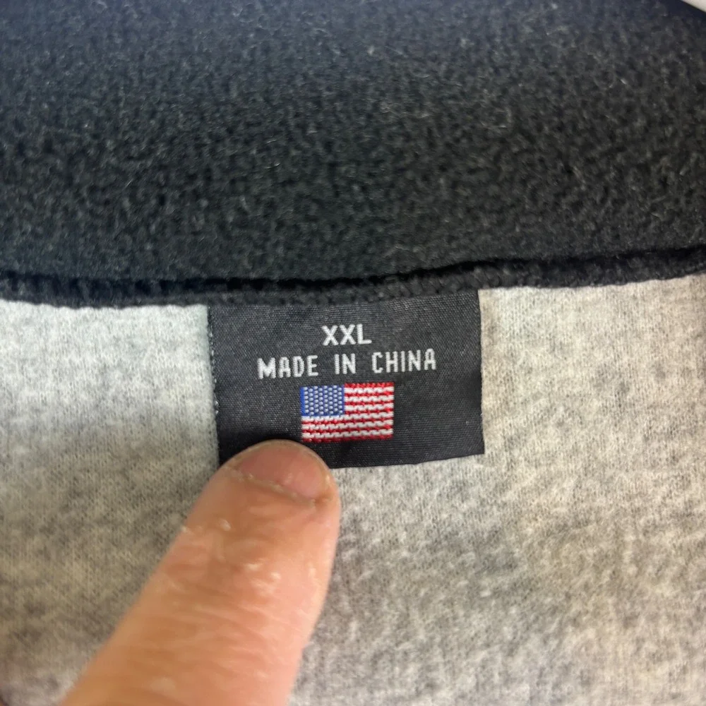 Team USA Beijing 08 Olympics‎ Fleece Jacket Mens Gray Full Zip Embroidered 2XL